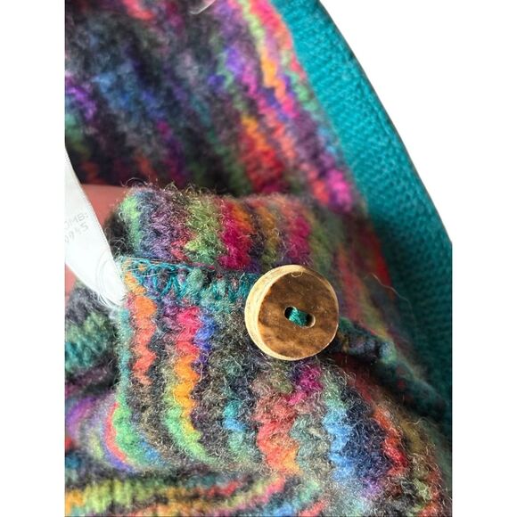 Geiger Wool Blend Button Front Cardigan size EU 40 US 10 Multicolor - Picture 8 of 10